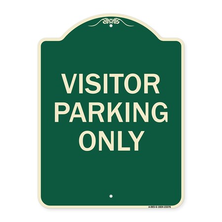 Signmission Parking Reserved Visitor Parking Heavy-Gauge Aluminum Architectural Sign, 24" x 18", G-1824-23376 A-DES-G-1824-23376